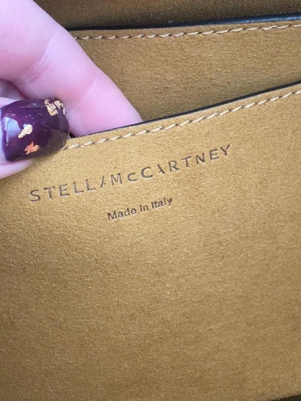 Stella McCartney Black & Gold Perforated Polyurethane Mini Crossbody (V-G)✨️🖤✨️ - Picture 6 of 16